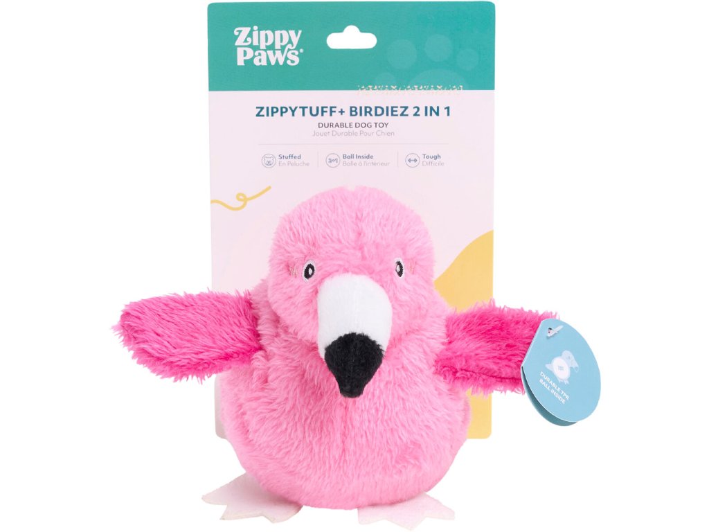 ZippyPaws ZippyTuff Birdiez 2v1 – Plameňák