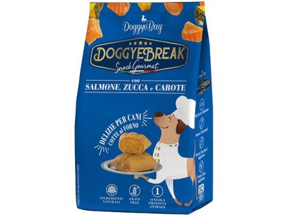 BALENÍ 6 ks – DoggyeBag DoggyeBreak s lososem, dýní a mrkví 180 g