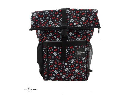 Bracco Rucksack Active- schwarz/Pfoten + Herz