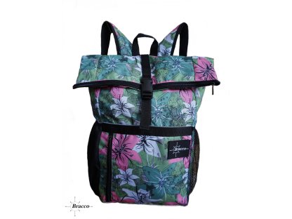 Bracco Rucksack Active- grün/Blumen