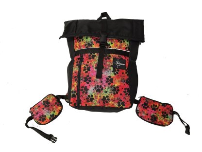 Bracco Rucksack UrbanTrail- Rot/ Pfoten, verschiedene Größen und Varianten 2