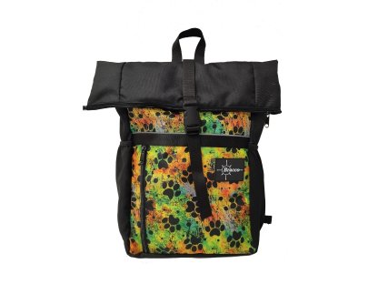 Bracco Rucksack UrbanTrail- Orange/Grün- Pfoten, verschiedene Größen und Varianten