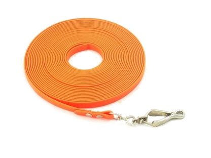 Bracco Schleppleine aus Biothane- Orange orange 12 mm- zange Karabiner, verschiedene Länge