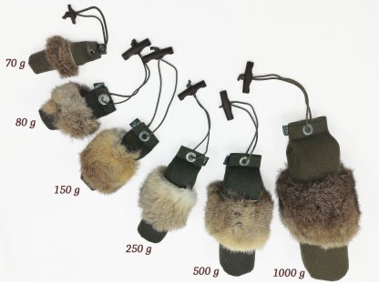 Bracco Dummy khaki s kožešinou, váhy 70 g, 80 g,  150 g, 250 g, 500 g, 1000 g, premium quality 2