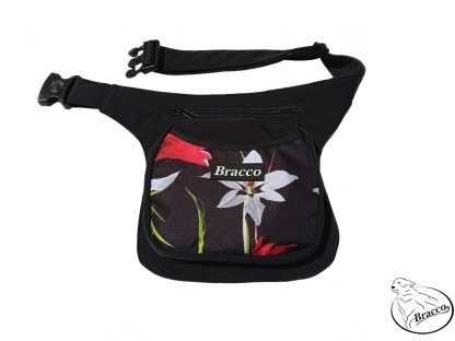 Bracco belt for training and or for going out, black/guzmania - different sizes.