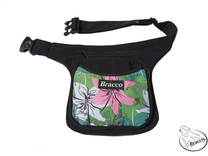 Bracco belt for training and or for going out, black/flowers - different sizes.