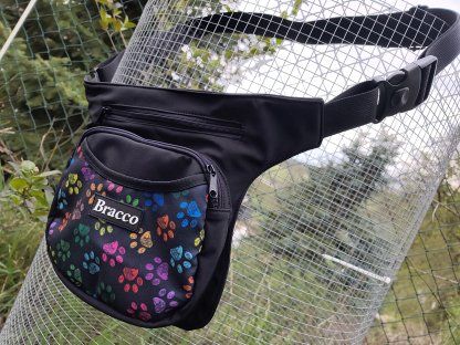 Bracco taštička na a výcvik a nebo na ven, černá/barevné tlapky