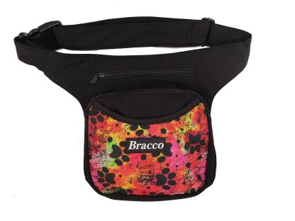 Bracco belt for training and or for going out, black paws/red- different sizes 