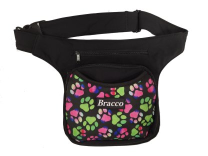 Bracco belt for training and or for going out, paws watercolor- different sizes 