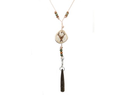 Bracco Original whistle strap made of natural materials, bead ceramics, deer.