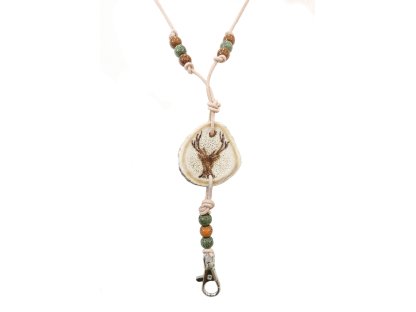 Bracco Original whistle strap made of natural materials, bead ceramics, deer.