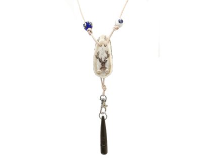 Bracco Original whistle strap made of natural materials, bead- deer, celtic beads.