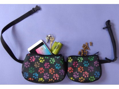 Bracco One Pocket, Hundeleckerlitasche - verschiedene Varianten und Größen, farbige Pfoten.