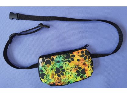 Bracco One Pocket, Hundeleckerlitasche - verschiedene Varianten und Größen, orange/Pfoten