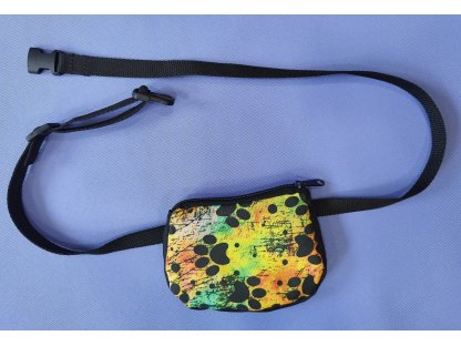 Bracco One Pocket, Hundeleckerlitasche - verschiedene Varianten und Größen, orange/Pfoten 2