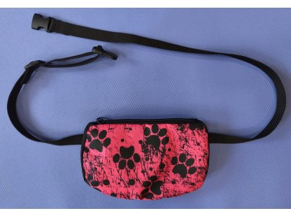 Bracco One Pocket, Hundeleckerlitasche - verschiedene Varianten und Größen, rosa/Pfoten