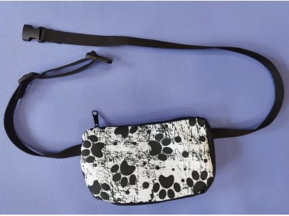 Bracco One Pocket, Hundeleckerlitasche - verschiedene Varianten und Größen, weiß/schwarz Pfoten. 2