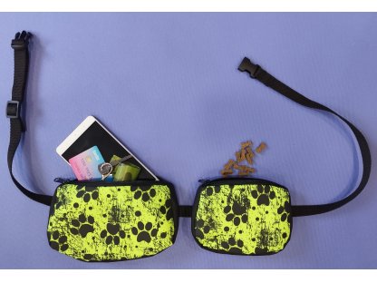 Bracco One Pocket, Hundeleckerlitasche - verschiedene Varianten und Größen, gelb/Pfoten