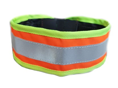 Bracco Reflective Collar Band with rubber- orange