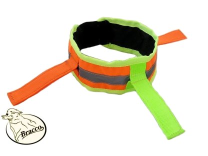 Bracco hunting reflex collar with Tassel Trim- orange