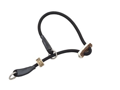 Bracco handgenähtes Zugstopp-Hundehalsband mit Geweih-Stopp 6,0 mm