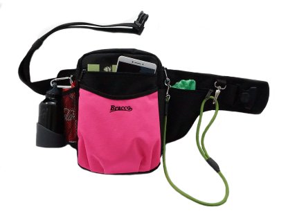 Bracco Trainingsgürtel Hund Multi, Schwarz/Rosa