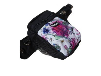 Bracco dog training belt Multi, black- flowers 3