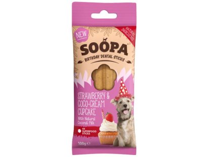 Soopa Dental Sticks Strawberry & Coco-Cream Cupcake 100 g