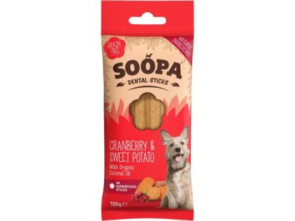 Soopa Cranberry & Sweet Potato Dental Sticks 100 g