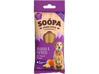 Soopa Senior Banana, Pumpkin & Flaxseed Dental Sticks 100 g