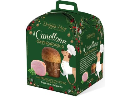 DoggyeBag Canettone Gastronomico Vánoční dezert s vařenou šunkou 125 g