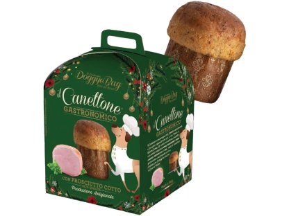 DoggyeBag Canettone Gastronomico Vánoční dezert s vařenou šunkou 125 g 2