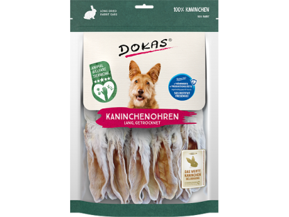 Dokas Dried rabbit ears with fur 180 g