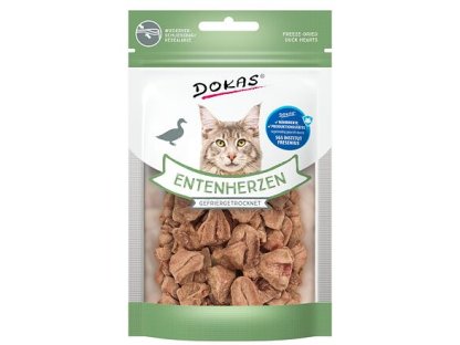 Dokas Freeze dried duck hearts for cats 15 g