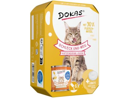Dokas Lap it up! chicken and coconut water cat drink 6 x 100 g