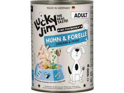Lucky Jim Classic Adult s kuřecím masem a pstruhem 400 g