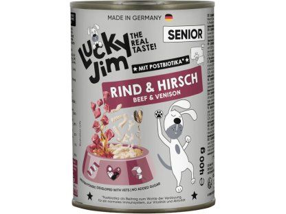 Lucky Jim Classic Senior s hovězím a jelením masem 400 g
