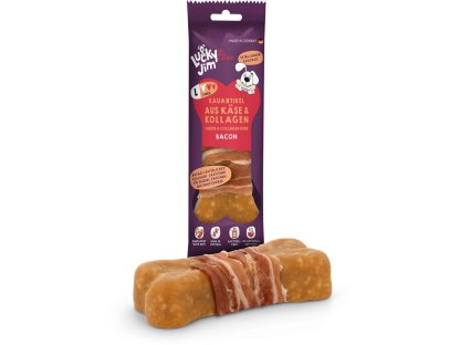 Lucky Jim Käse & Kollagen Sýrová kost s kolagenem – Slanina L 120 g