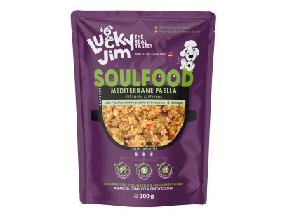 Lucky Jim Soulfood Paella Středomořská paella s lososem a krevetami 300 g