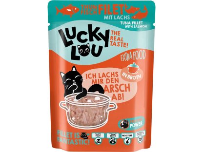 Lucky Lou Extra Food Filet z tuňáka s lososem ve vývaru 70 g