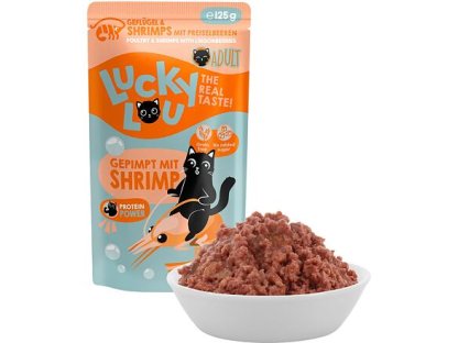 Lucky Lou Lifestage Adult Poultry & Shrimps 125 g