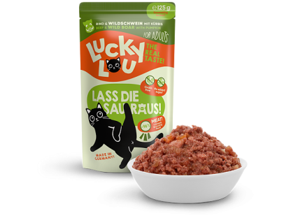 Lucky Lou Lifestage Adult s hovězím masem a divočákem 125 g