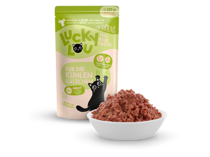 Lucky Lou Lifestage Kitten s drůbežím a hovězím masem 125 g