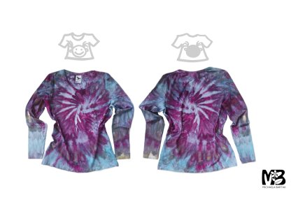 MB Batik, women's T-shirt L, Night flower.