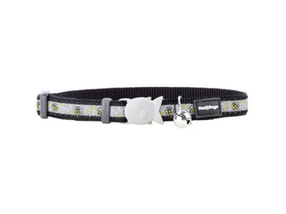 Cat Collar 12 mm x 20-32 cm– Bumble Bee Black