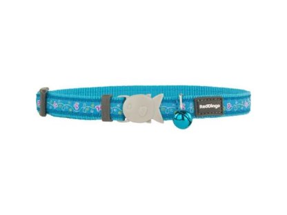 Cat Collar 12 mm x 20-32 cm– Butterfly Turquoise