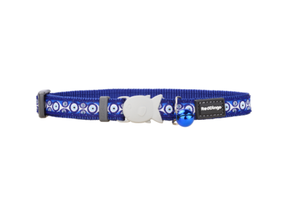 Cat Collar 12 mm x 20-32 cm – Evil Eye Dark Blue