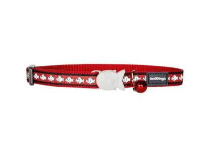 Cat Collar 12 mm x 20-32 cm – Reflective Fish Red