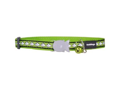 Cat Collar 12 mm x 20-32 cm – Reflective Fish Lime