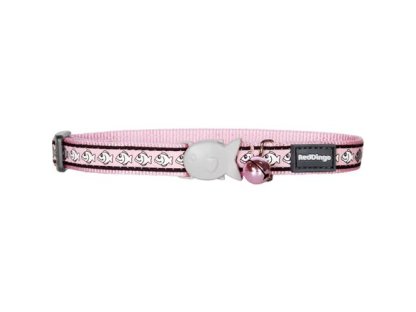 Cat Collar 12 mm x 20-32 cm – Reflective Fish Pink